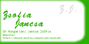 zsofia jancsa business card
